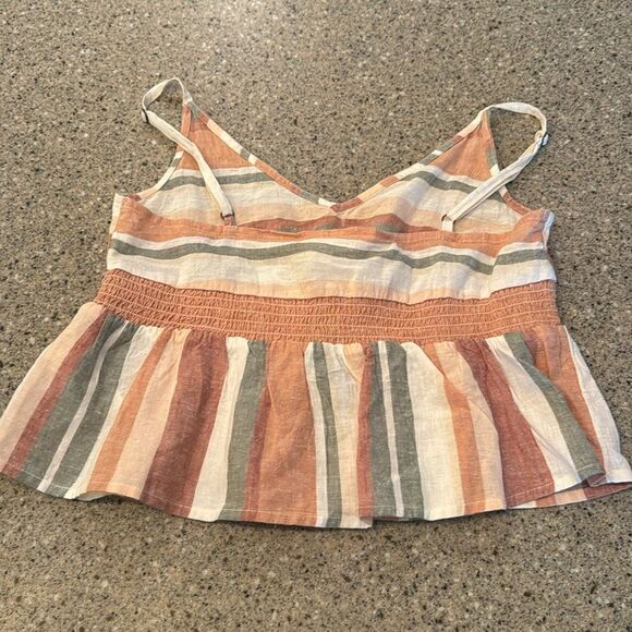 ROXY About Paradise Linen Blend Crop Top *NWT* - Picture 7 of 15